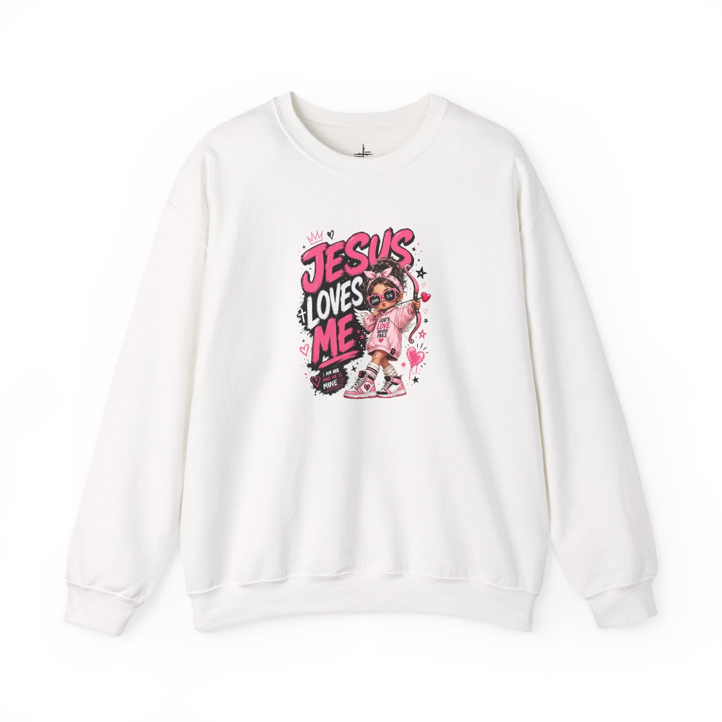 Jesus Loves Me Sweatshirt — Cute Pink Faith Crewneck for Girls & Teens