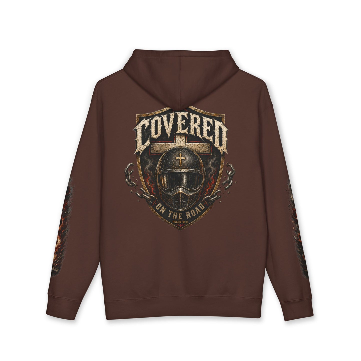 Covered On The Road | Christian Biker Hoodie | Psalm 91:11