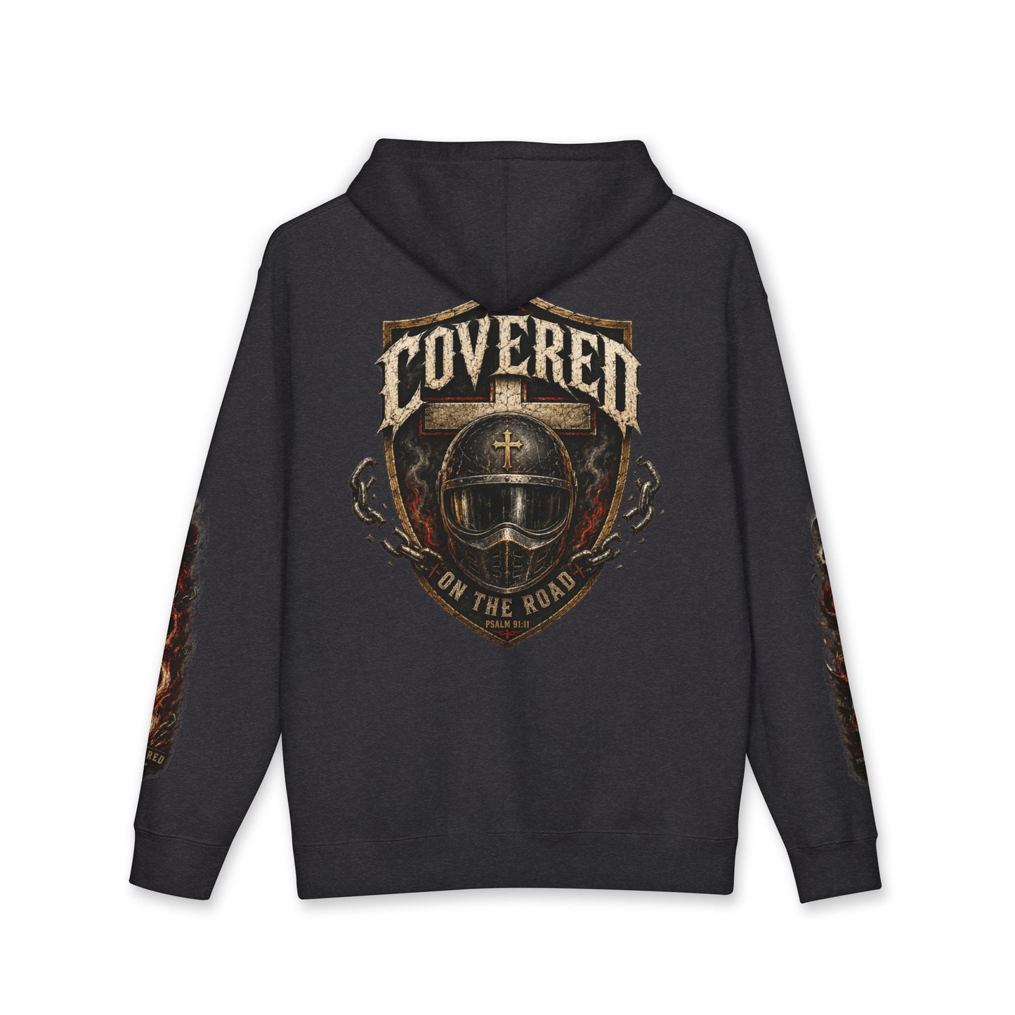 Covered On The Road | Christian Biker Hoodie | Psalm 91:11