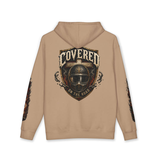 Covered On The Road | Christian Biker Hoodie | Psalm 91:11