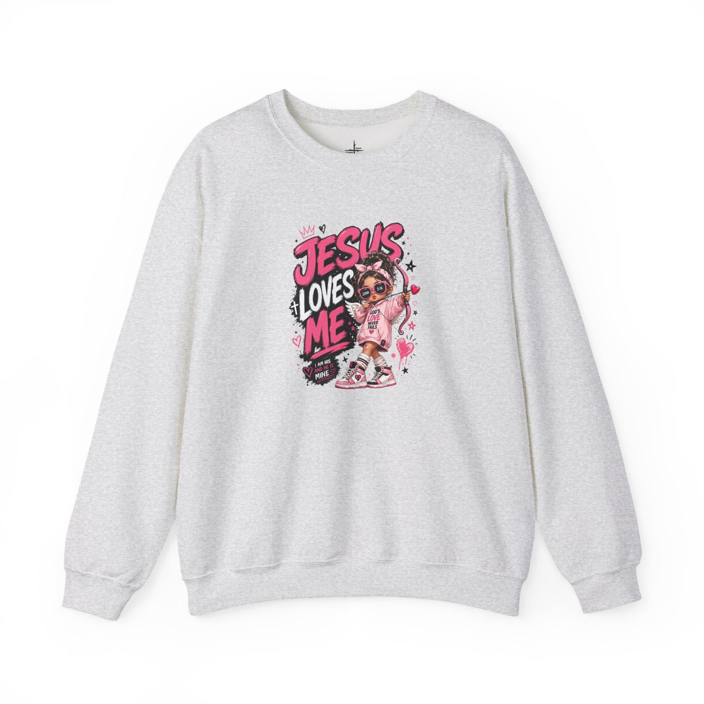Jesus Loves Me Sweatshirt — Cute Pink Faith Crewneck for Girls & Teens