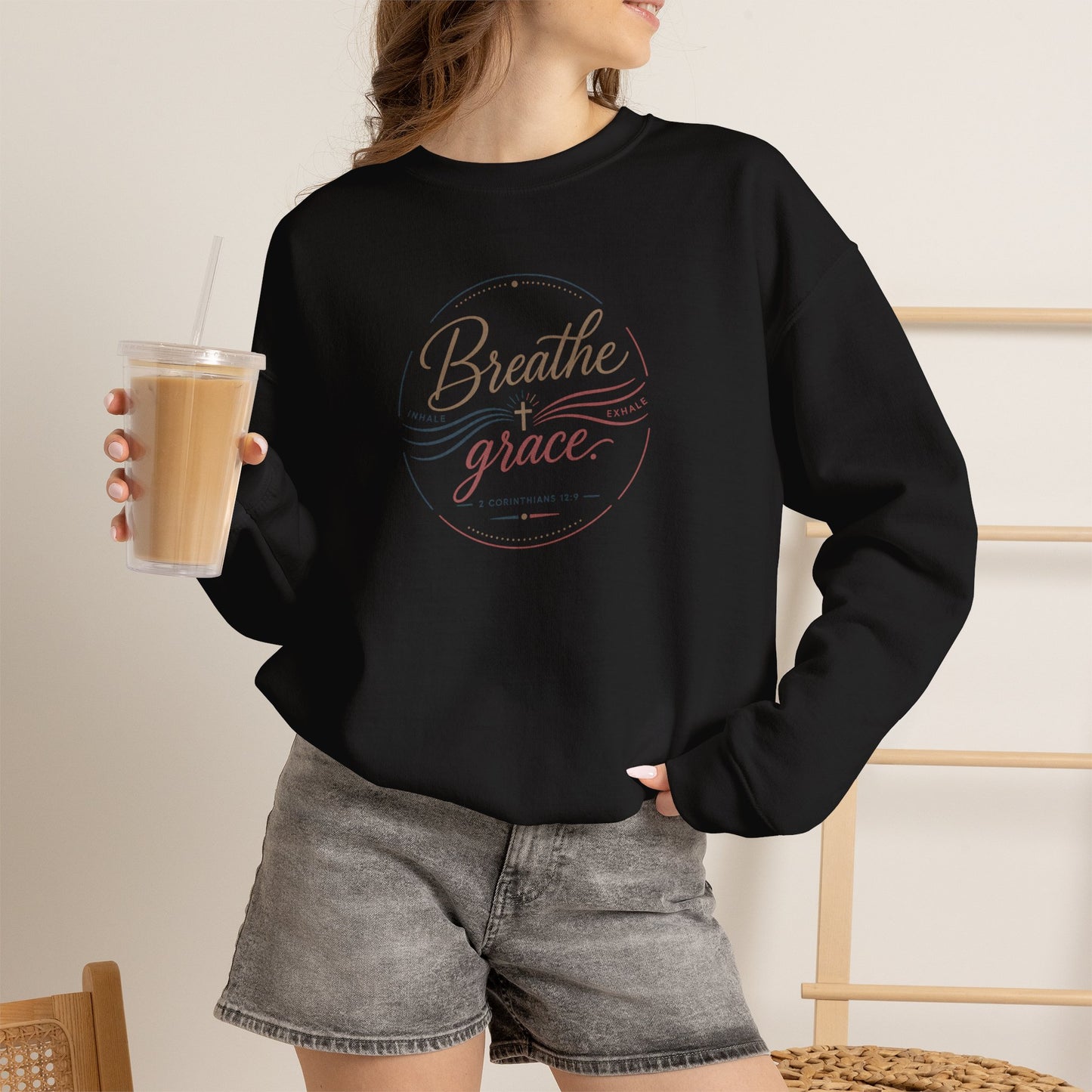 Breathe Grace | Crewneck Sweatshirt