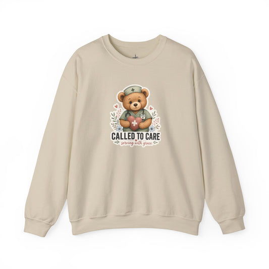 Called To Care Christian Nurse Graphic Crewneck Sweatshirt