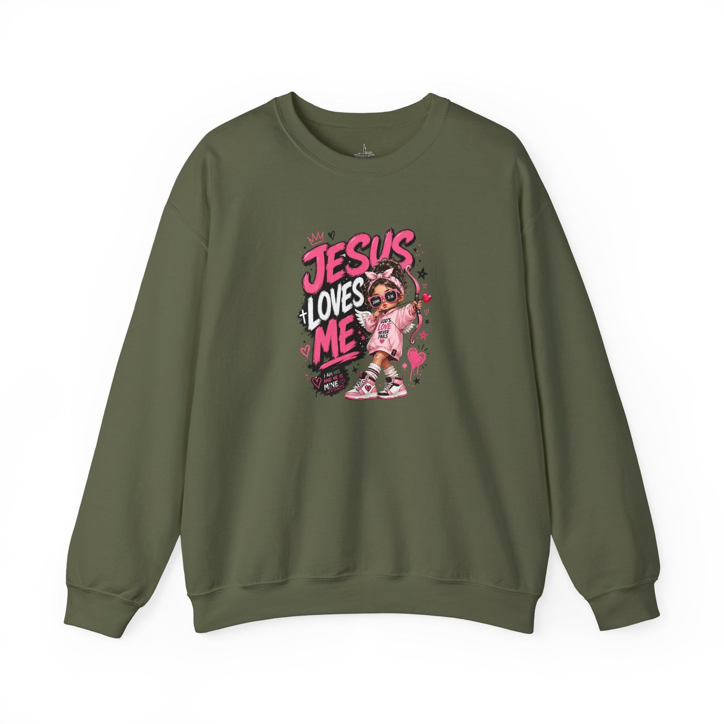 Jesus Loves Me Sweatshirt — Cute Pink Faith Crewneck for Girls & Teens