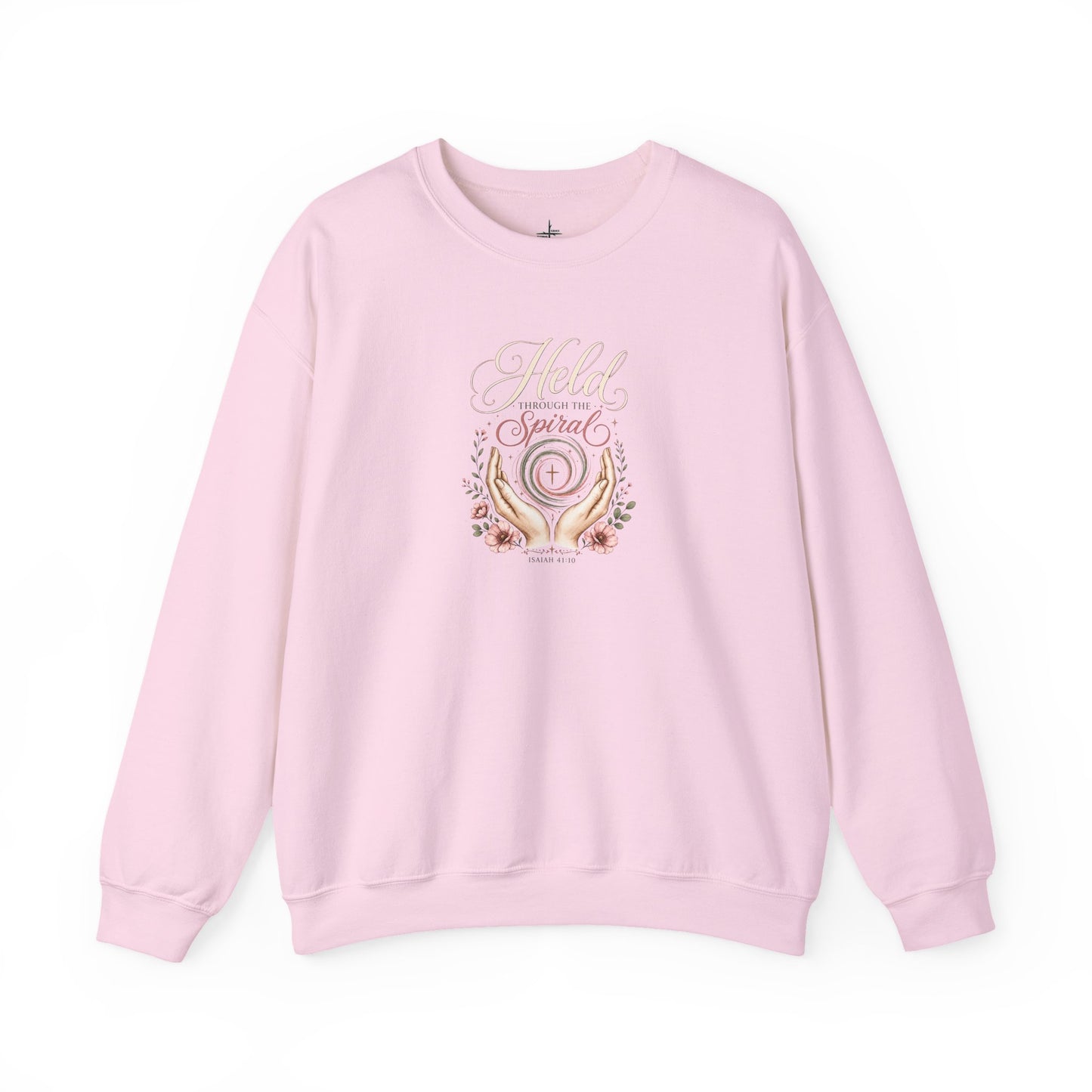Held Through The Spiral | Christian Crewneck Sweatshirt