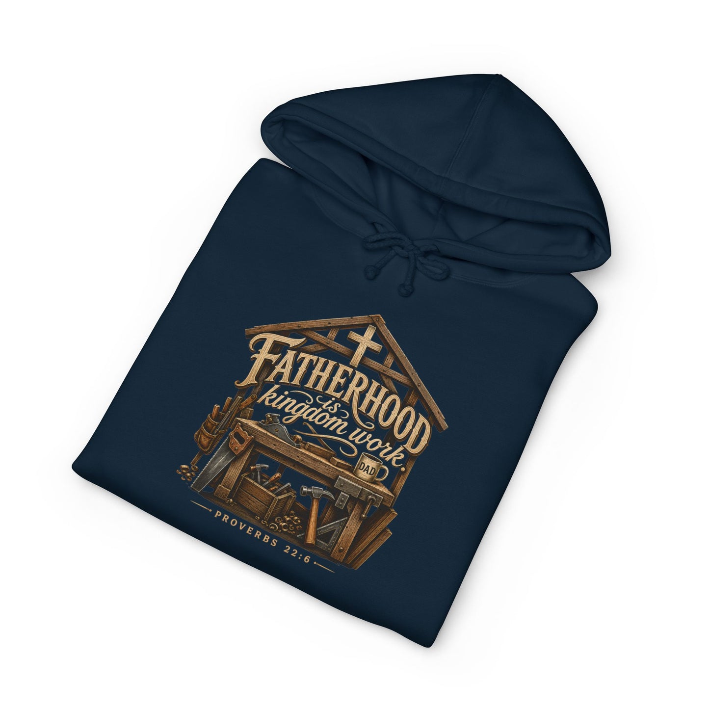 Fatherhood Is Kingdom Work | Heavyweight Hooded Sweatshirt