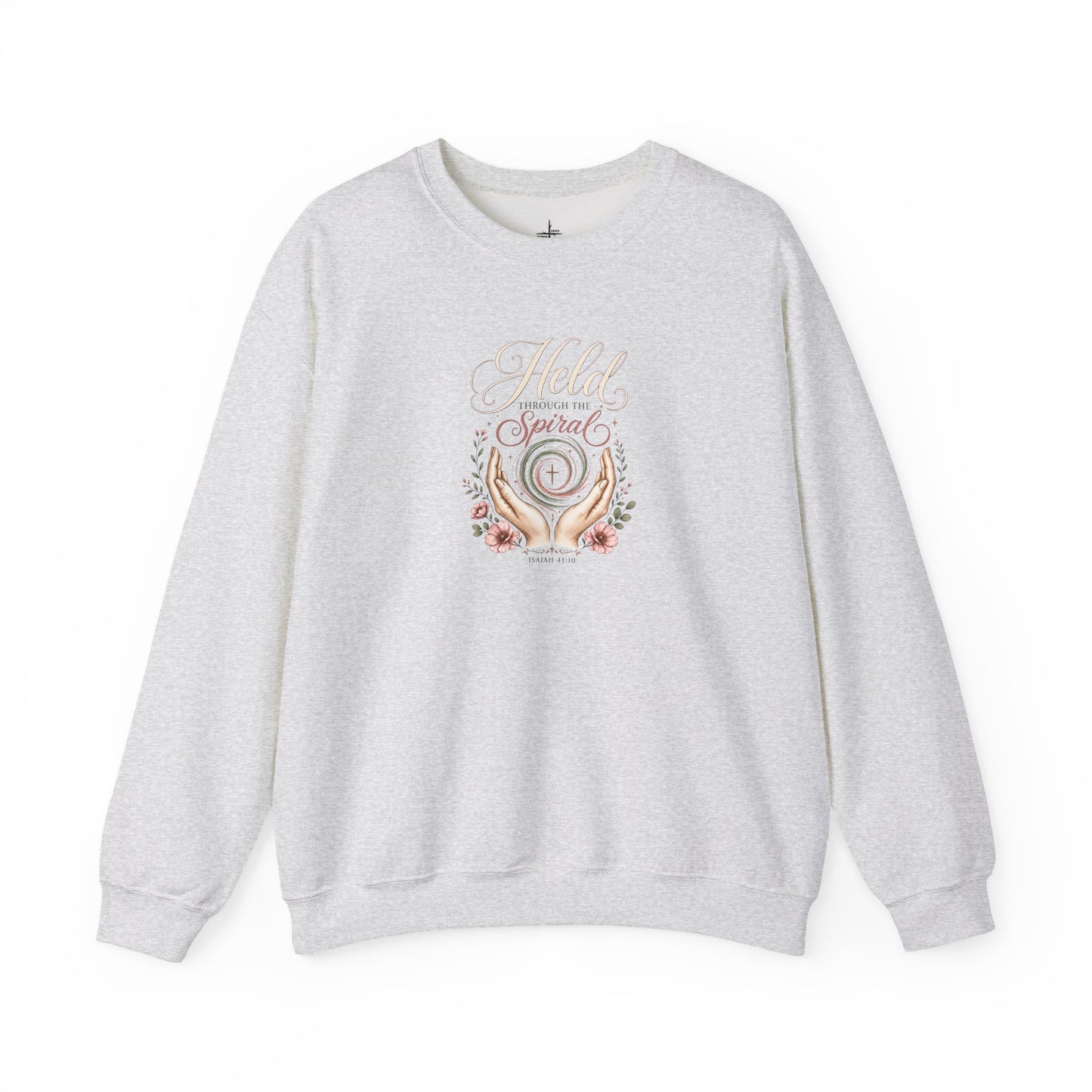 Held Through The Spiral | Christian Crewneck Sweatshirt