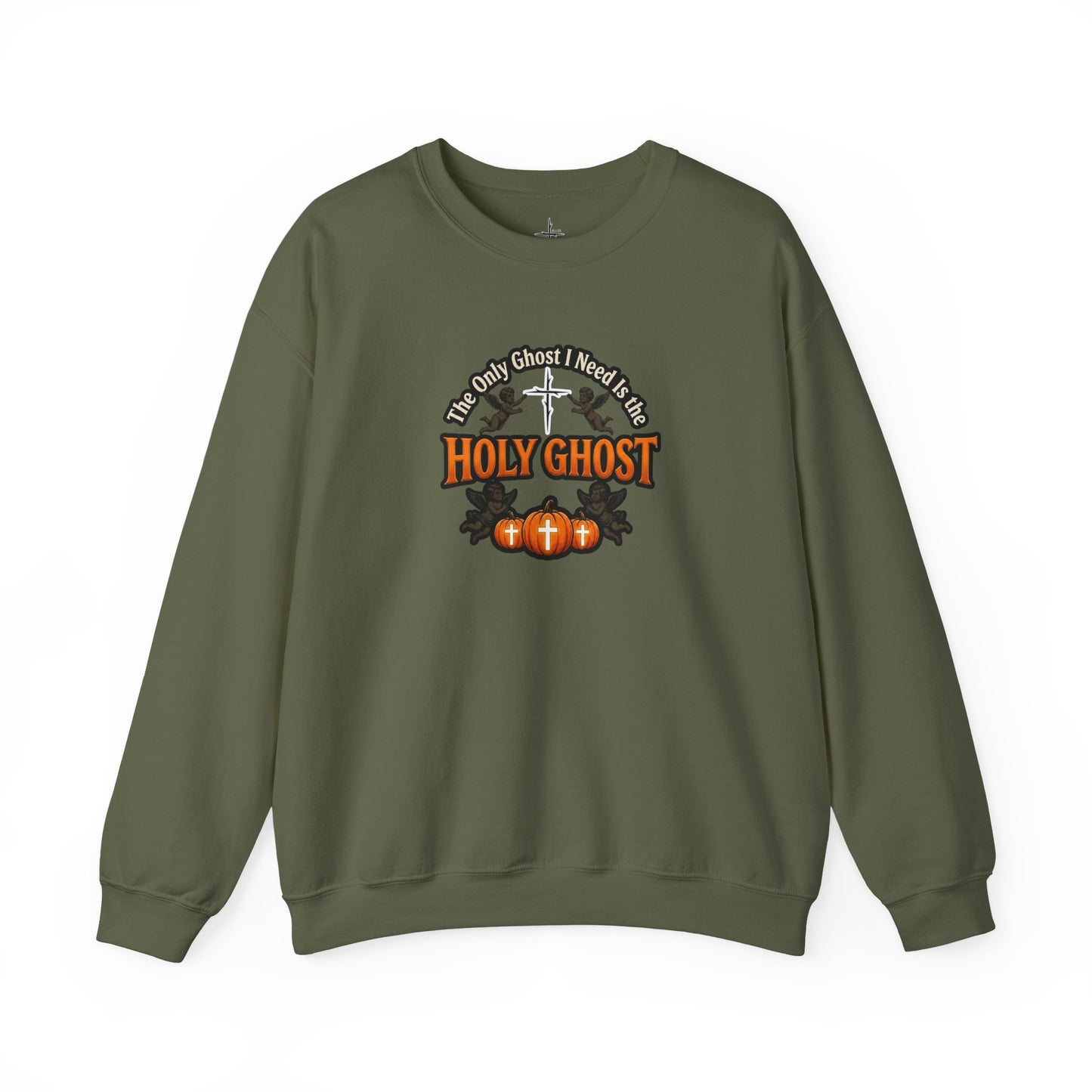Holy Ghost Christian Halloween Graphic Crewneck Sweatshirt