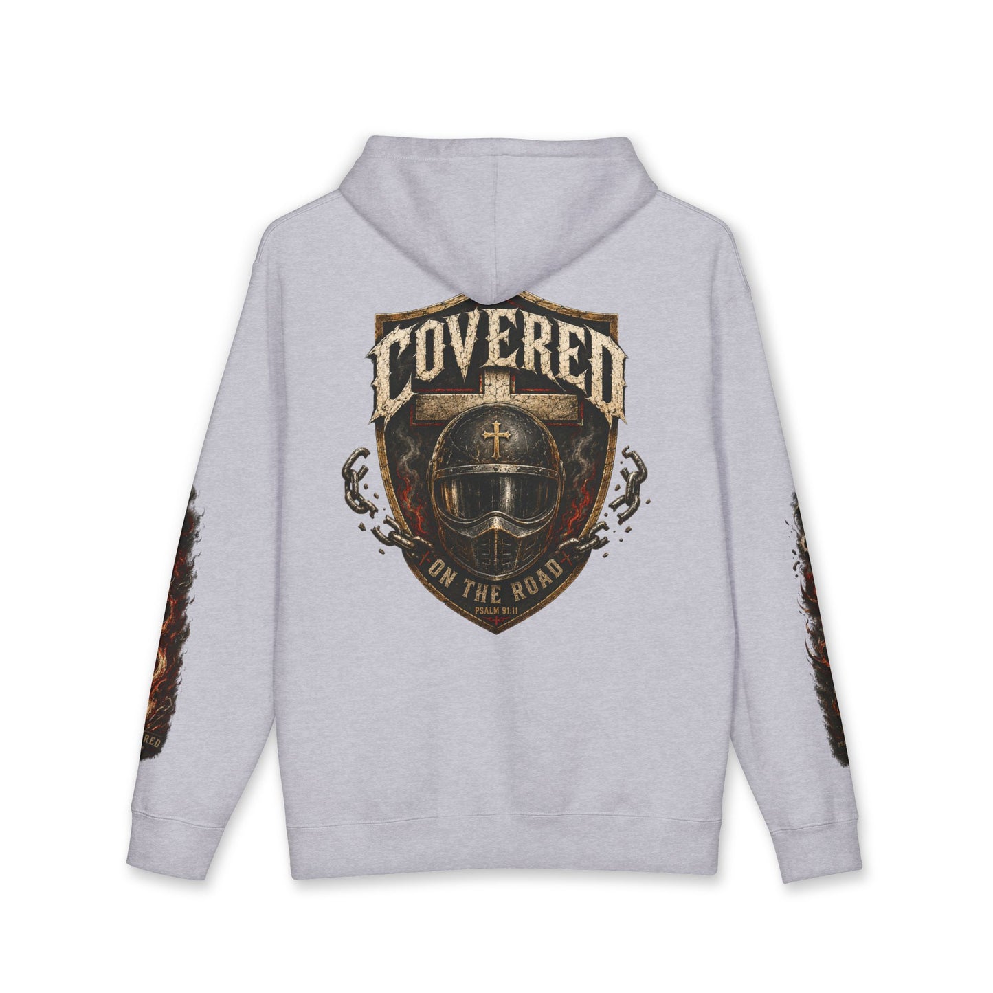 Covered On The Road | Christian Biker Hoodie | Psalm 91:11
