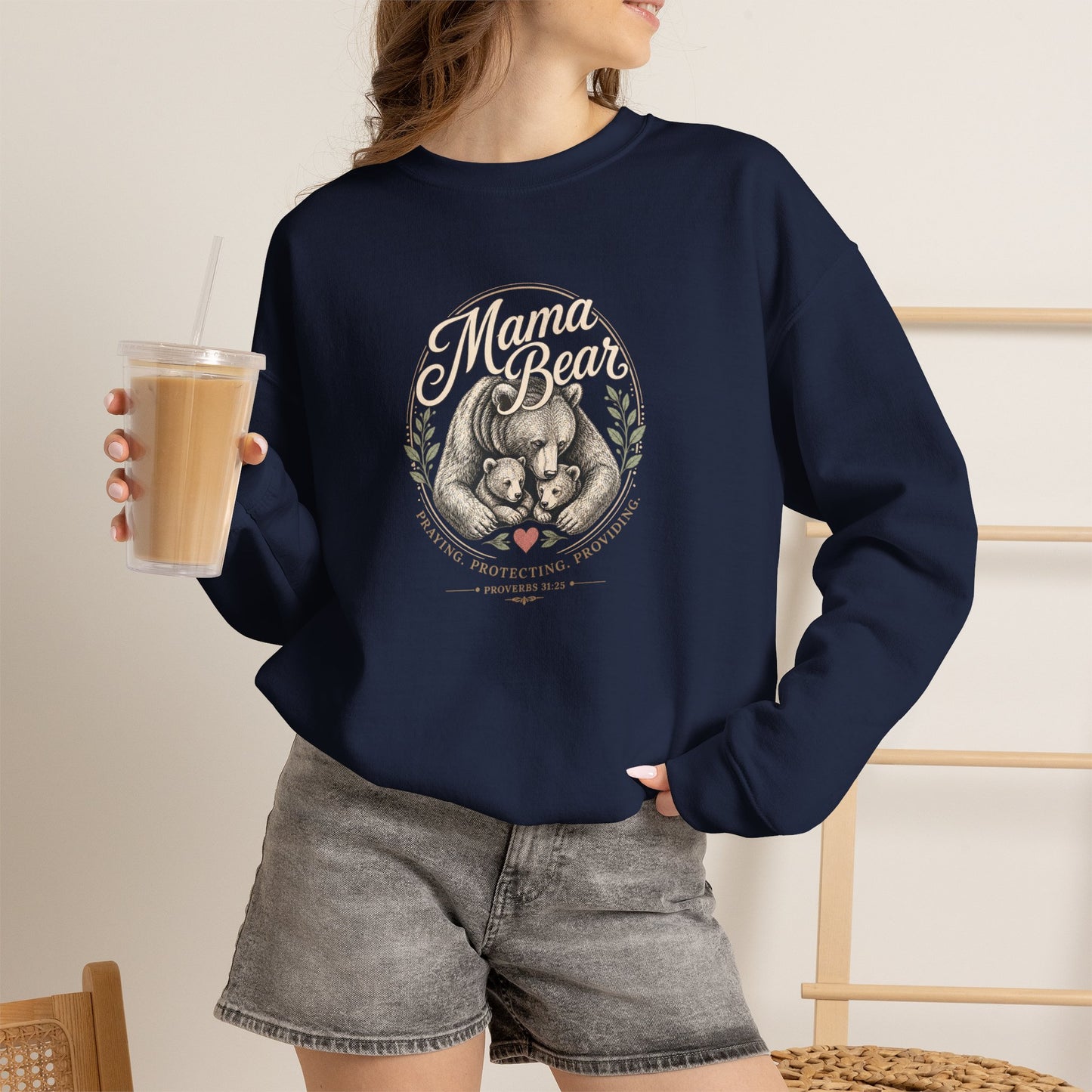 Mama Bear | Heavy Blend Crewneck Sweatshirt