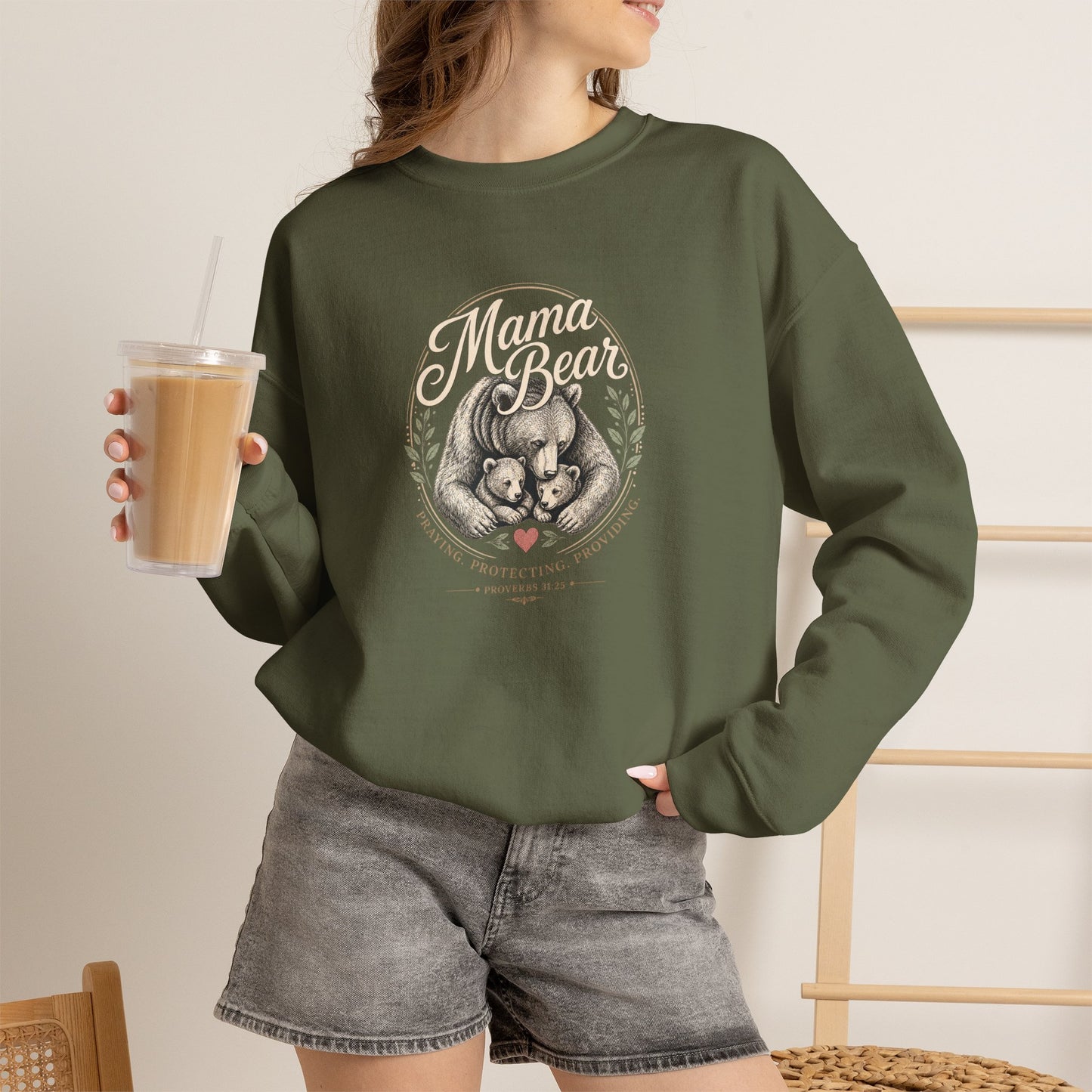 Mama Bear | Heavy Blend Crewneck Sweatshirt