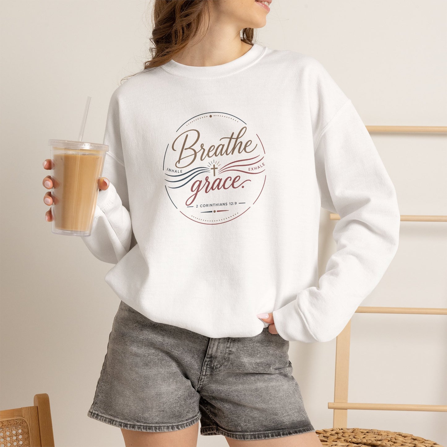 Breathe Grace | Crewneck Sweatshirt