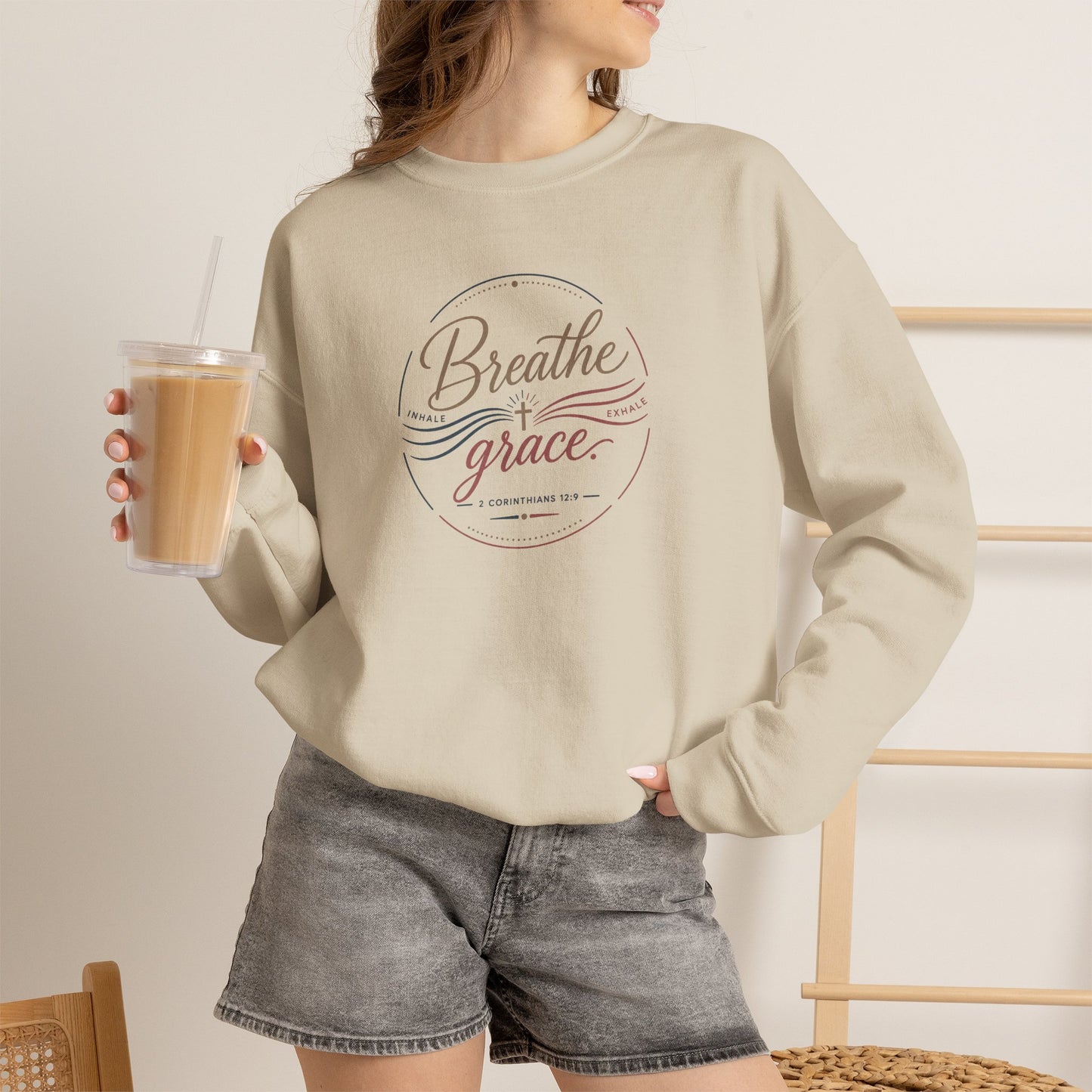 Breathe Grace | Crewneck Sweatshirt