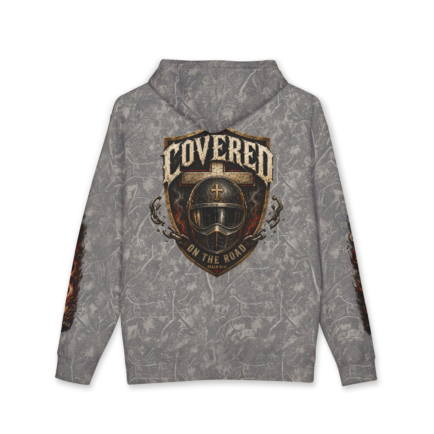 Covered On The Road | Christian Biker Hoodie | Psalm 91:11