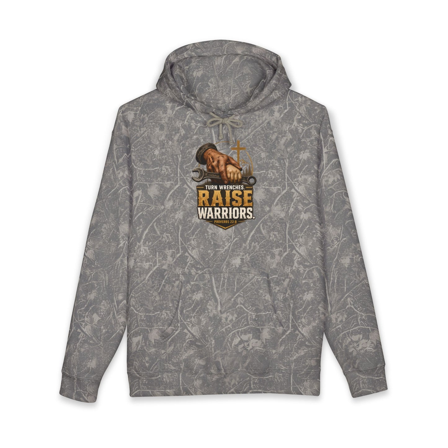 Turn Wrenches Raise Warriors | Christian Dad Hoodie | Proverbs 22:6