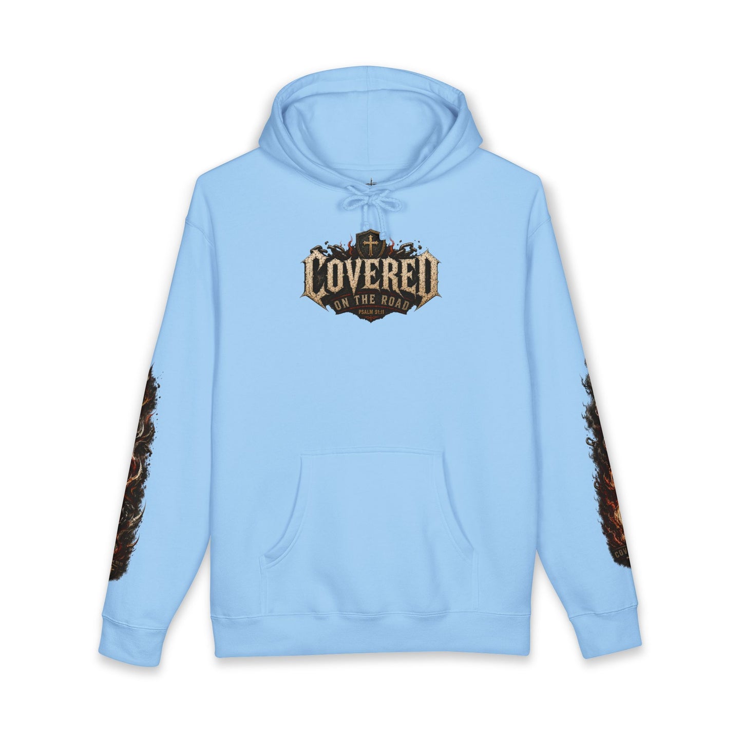 Covered On The Road | Christian Biker Hoodie | Psalm 91:11