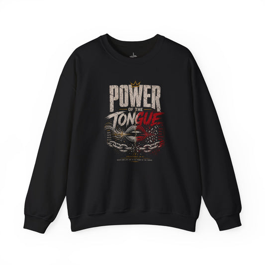 Power Of The Tongue Proverbs 18:21 Christian Crewneck Sweatshirt