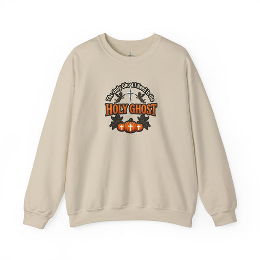 Holy Ghost Christian Halloween Graphic Crewneck Sweatshirt