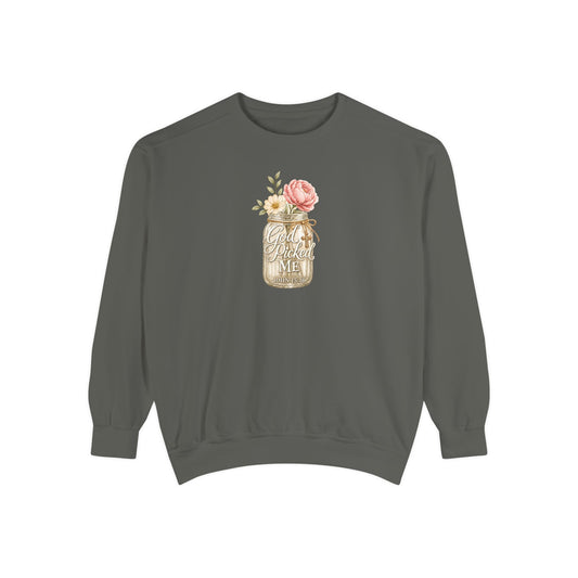 God Picked Me | Garment-Dyed Sweatshirt