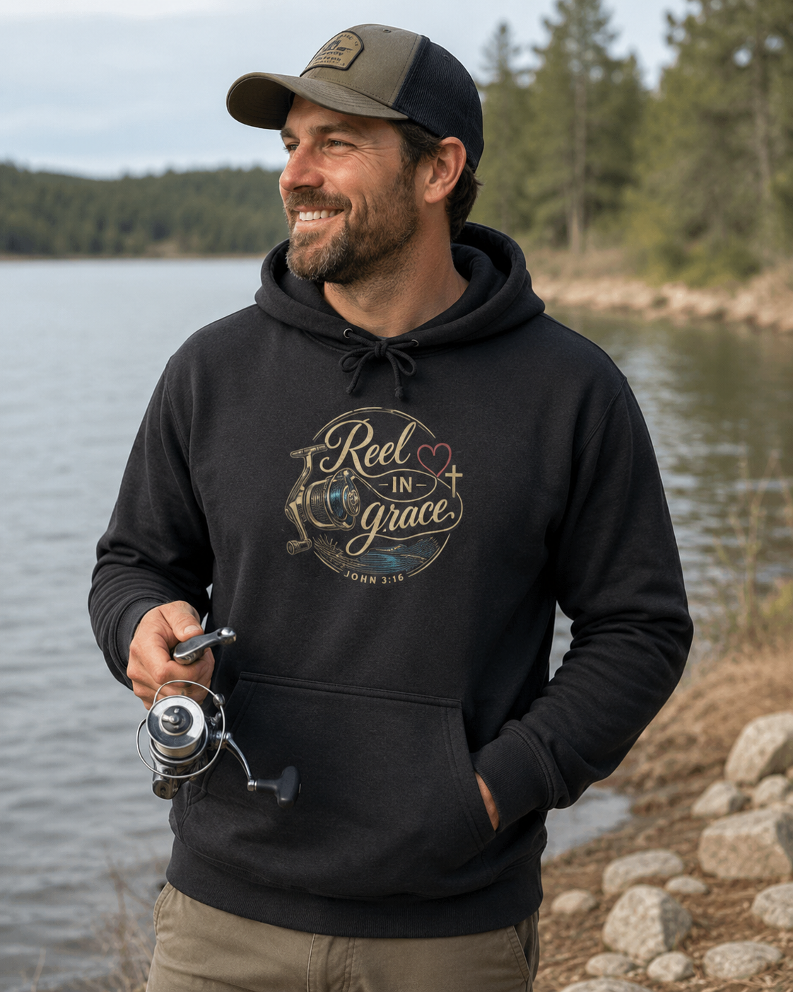 Reel In Grace | Fishing Hoodie