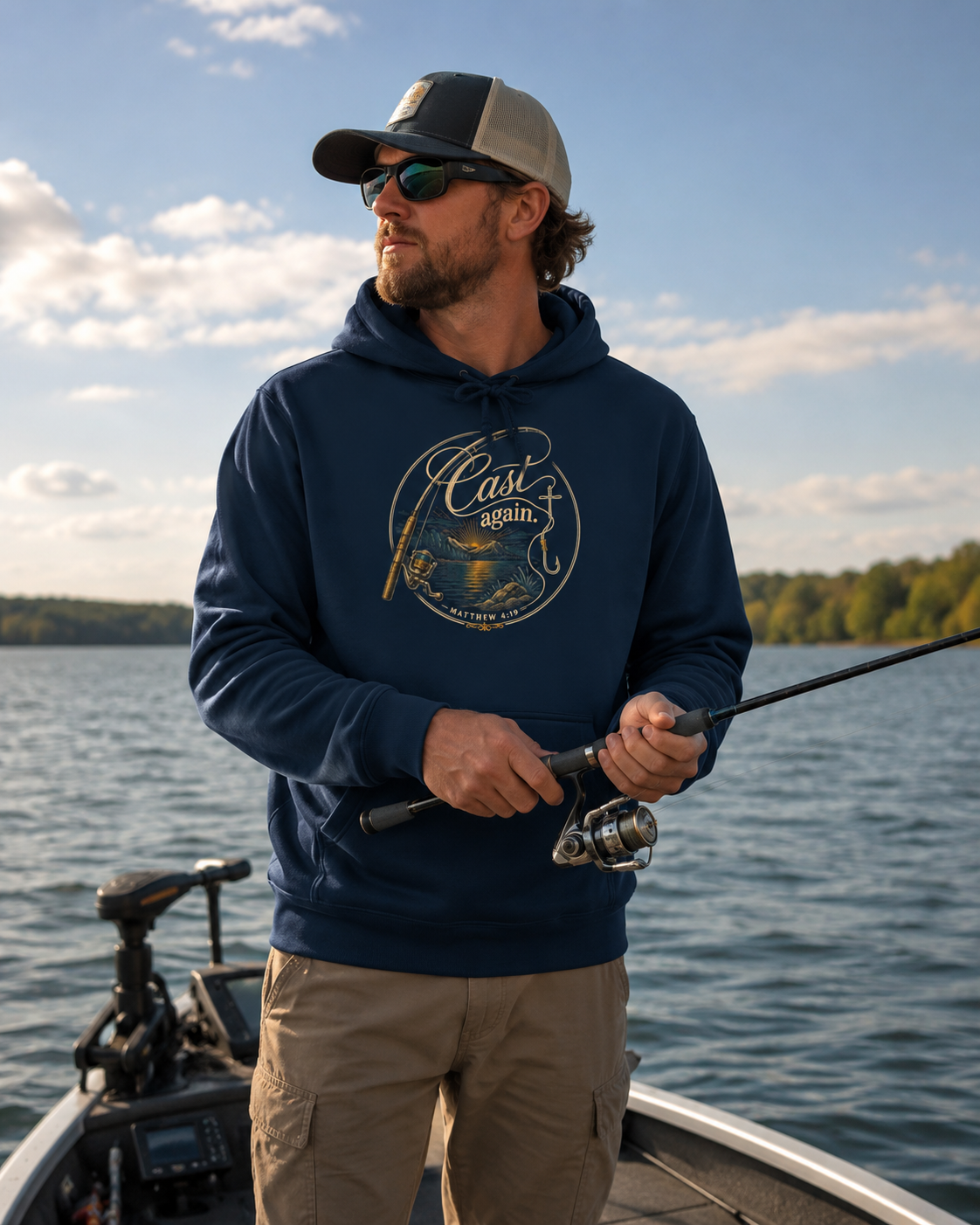 Cast Again | Christian Fishing Hoodie