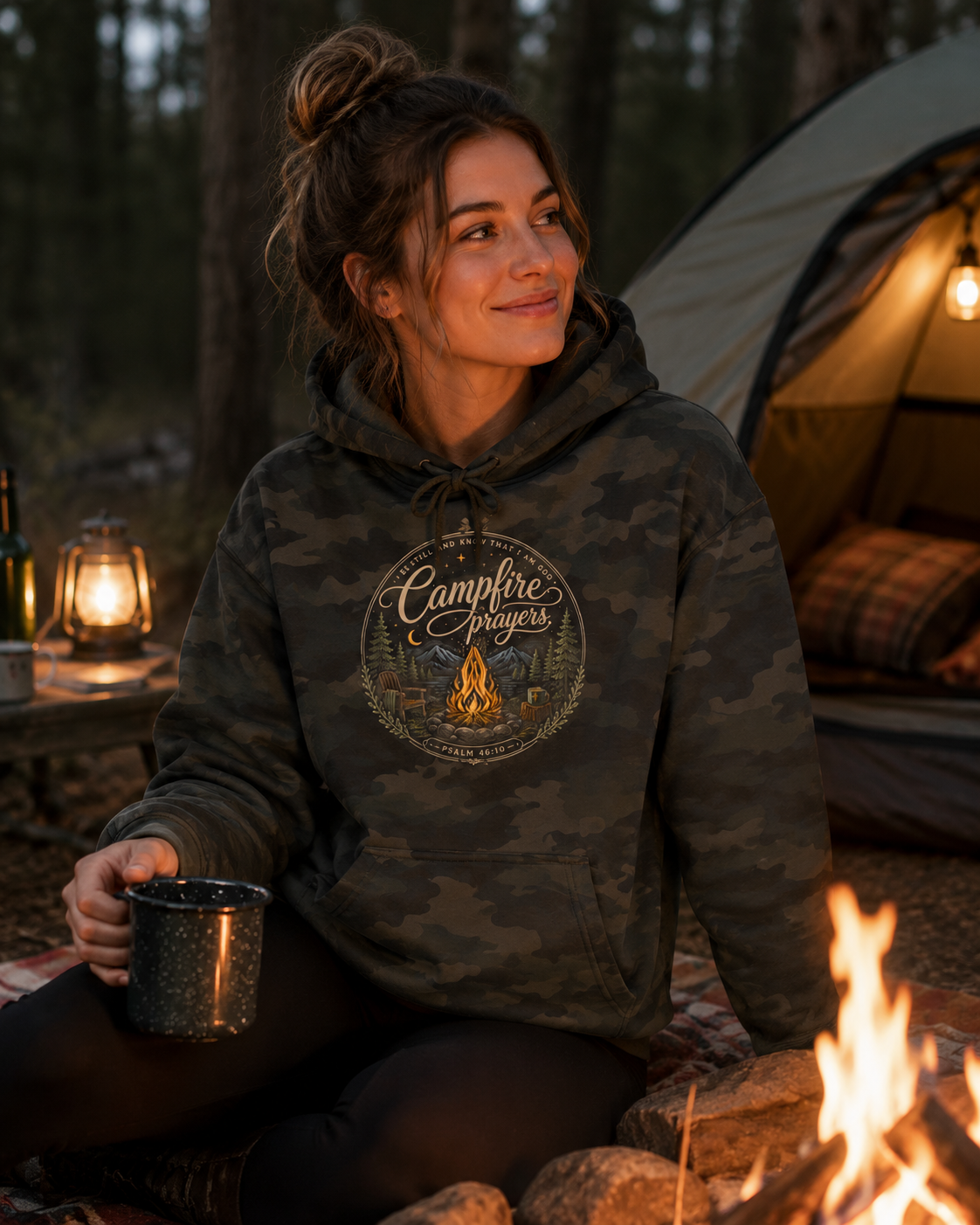 Campfire Prayers | Christian Camping Hoodie