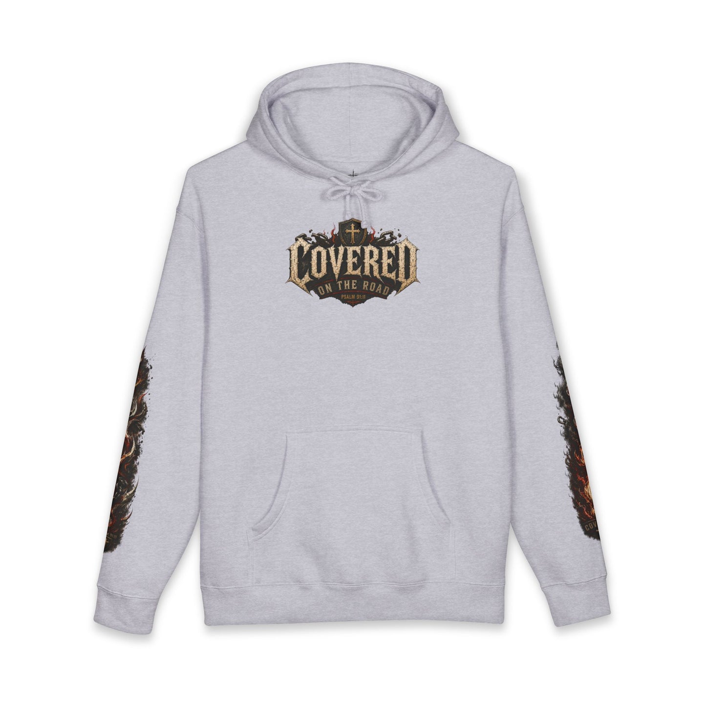 Covered On The Road | Christian Biker Hoodie | Psalm 91:11