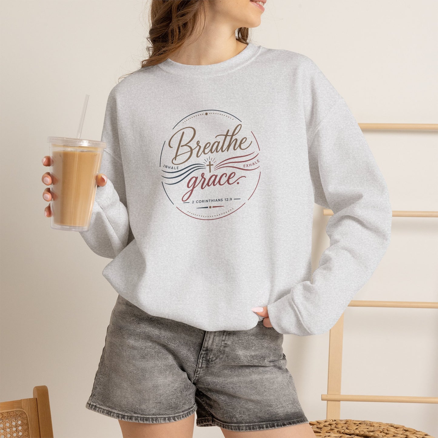 Breathe Grace | Crewneck Sweatshirt