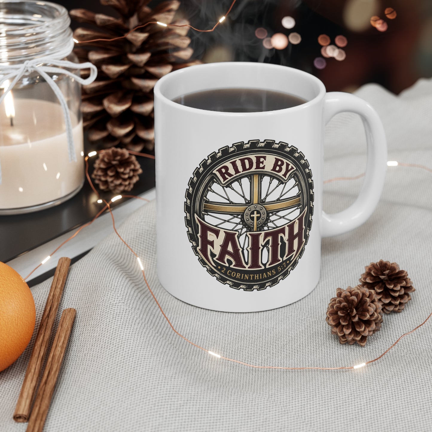 Ride By Faith | Ceramic Coffee Mug