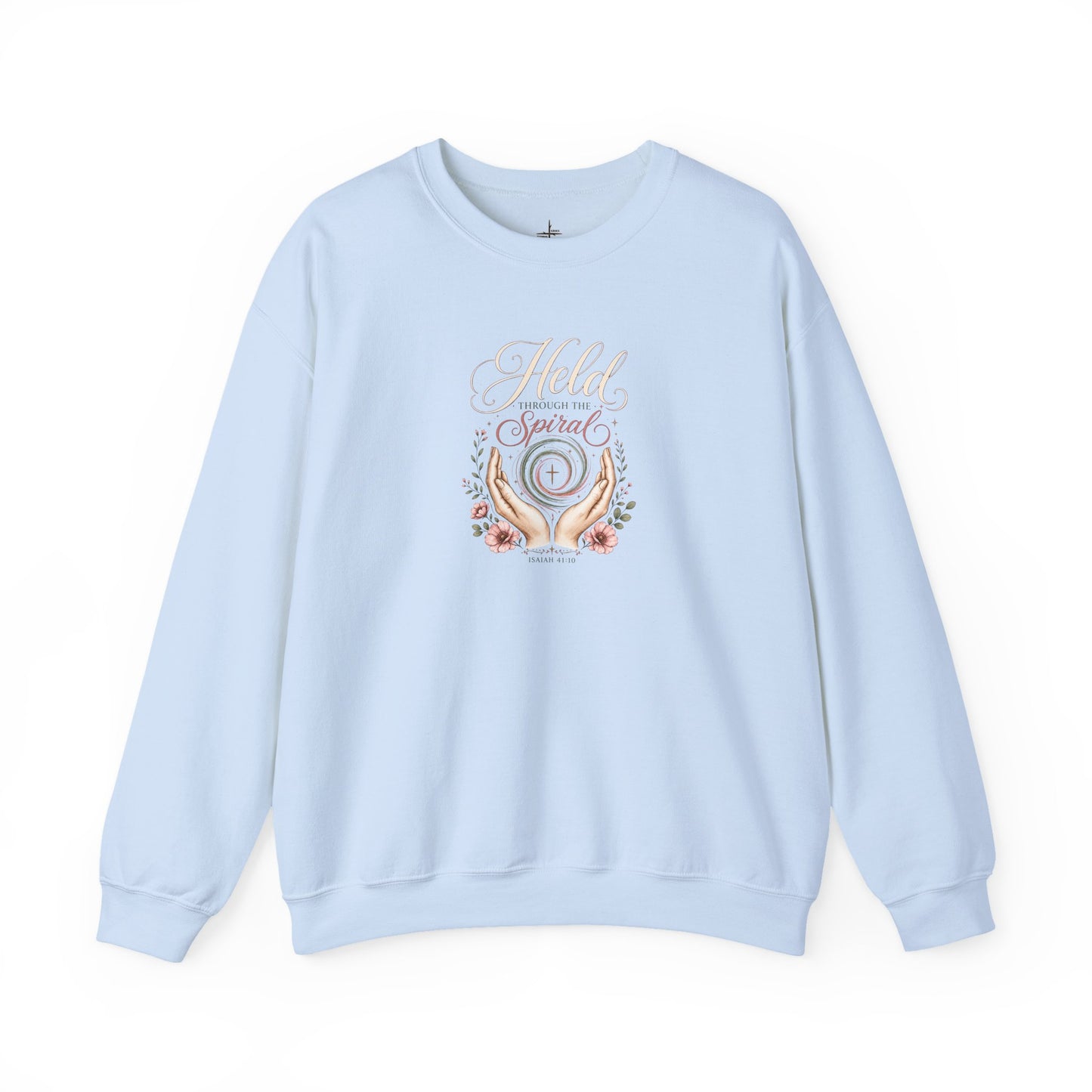 Held Through The Spiral | Christian Crewneck Sweatshirt