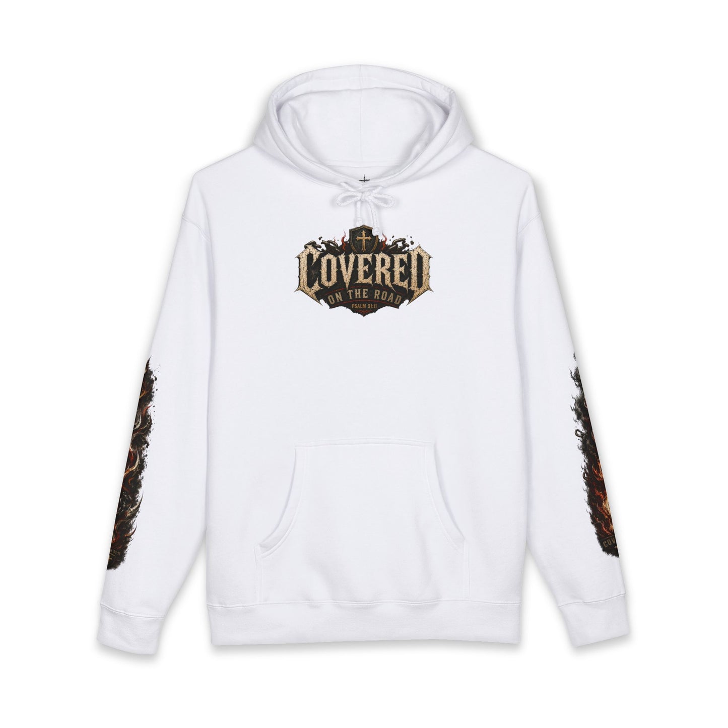 Covered On The Road | Christian Biker Hoodie | Psalm 91:11