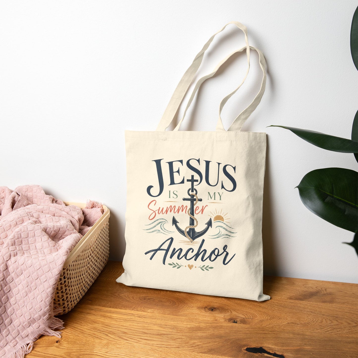 Jesus Is My Summer Anchor | Tote Bag