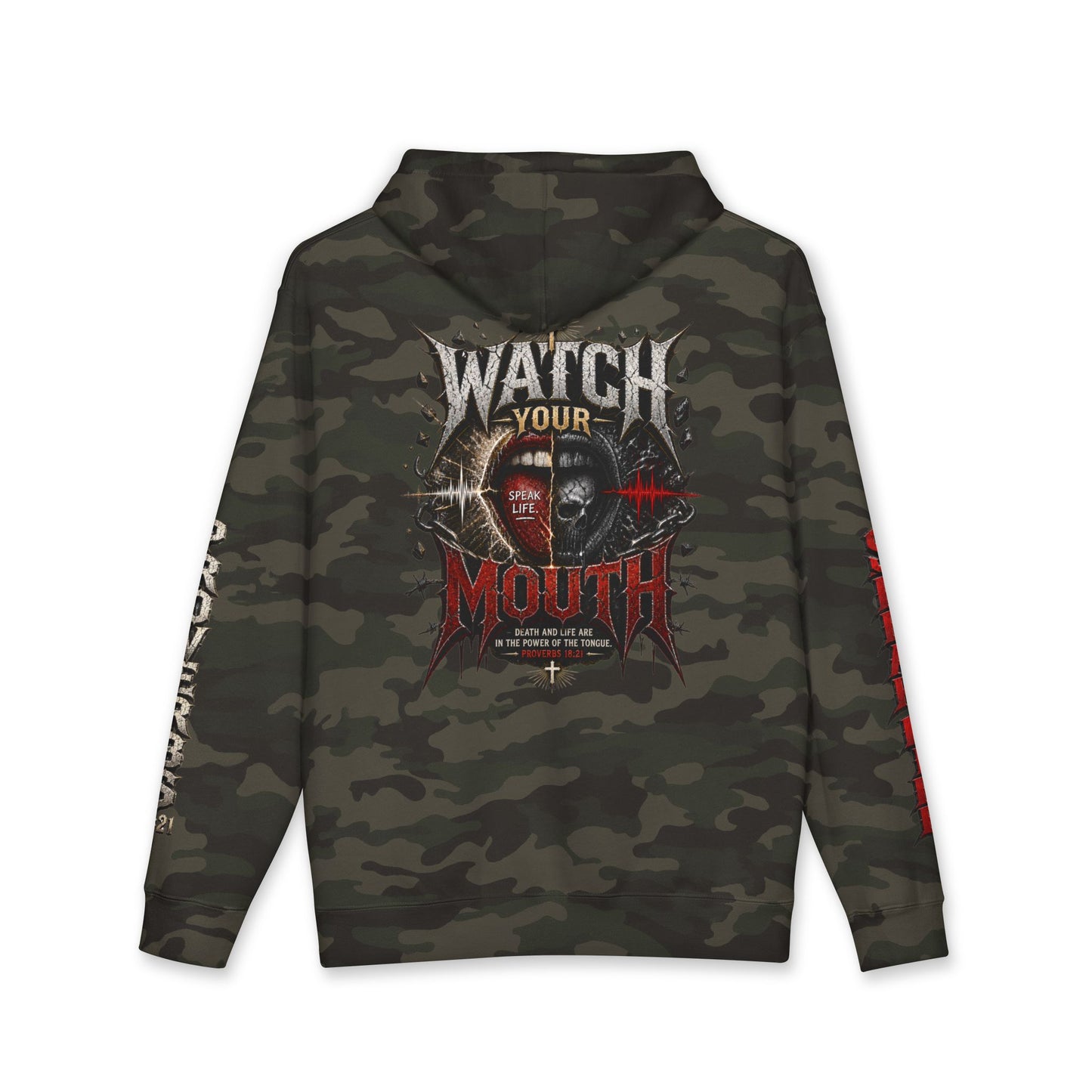 Watch Your Mouth Proverbs 18:21 Hoodie