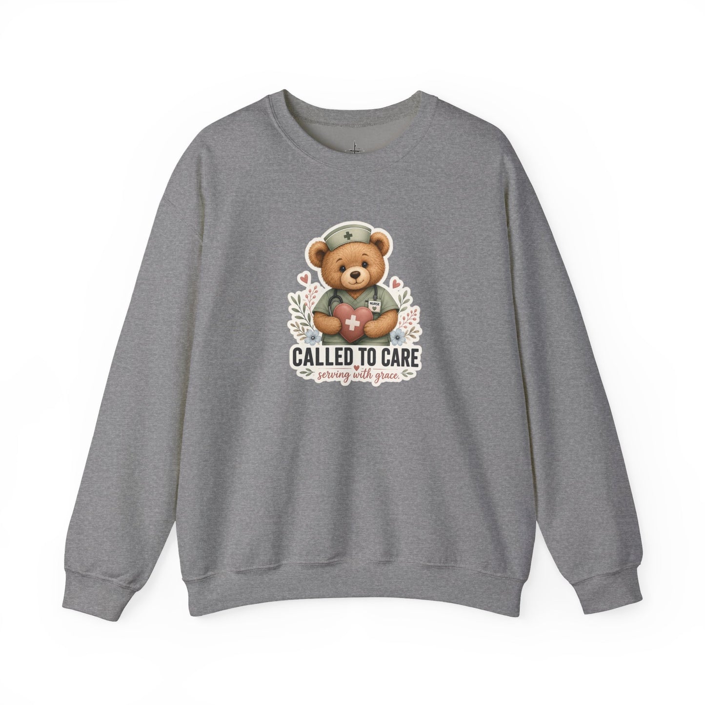 Called To Care Christian Nurse Graphic Crewneck Sweatshirt