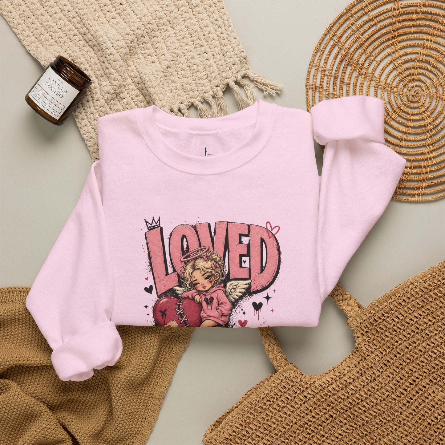 Loved Anyway Christian Graphic Crewneck Sweatshirt