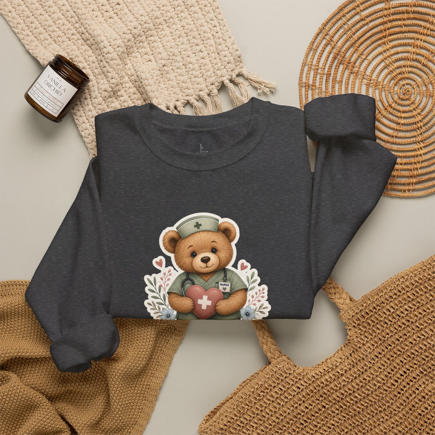 Called To Care Christian Nurse Graphic Crewneck Sweatshirt