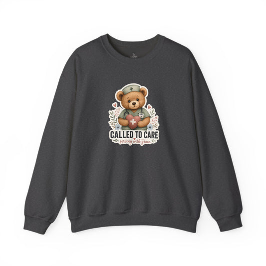 Called To Care Christian Nurse Graphic Crewneck Sweatshirt